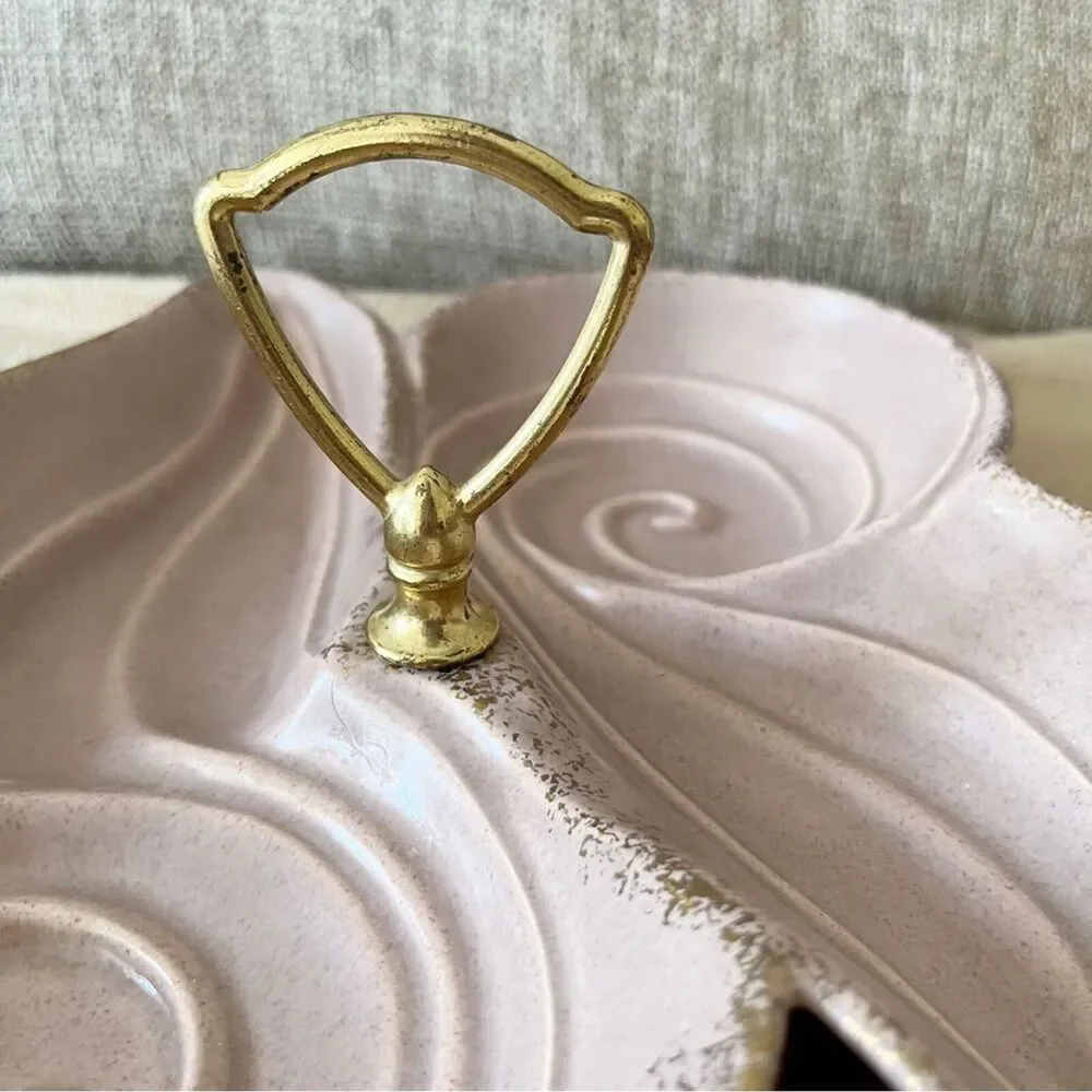 Vintage California Pottery Pink Trinket Tray | Mid Century Modern Vanity Dish